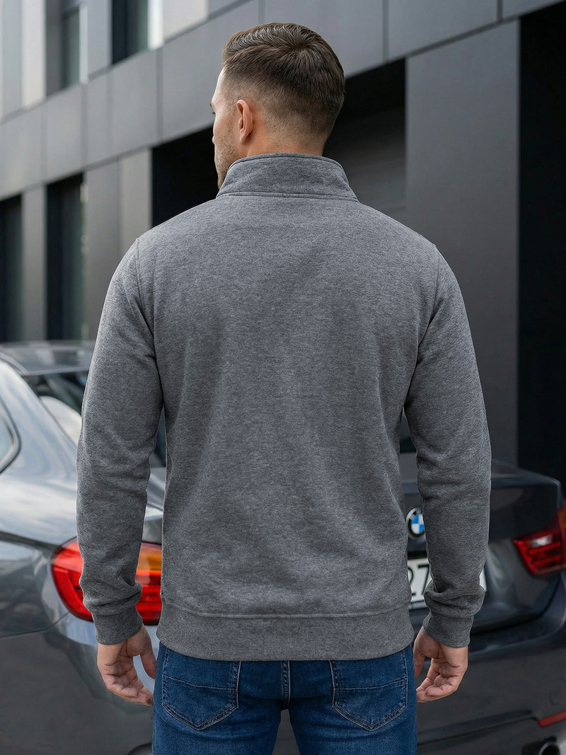 Pánska Mikina Tmavo-Sivá OZONEE JS/2002Z