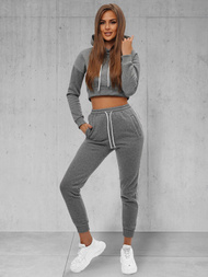 Dámska dvojdielna tepláková súprava grafitová OZONEE JS/8C67/5Z