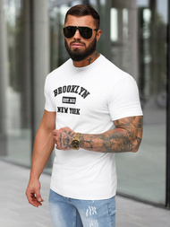 Pánske Tričko Biele OZONEE NB/MT3134