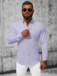 Pánska Košeľa Svetlo Fialová OZONEE O/V24