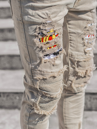 Pánske rifle béžové OZONEE T/82018