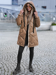 Dámska bunda camelová OZONEE JS/5M3189/84Z