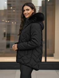 Dámska bunda čierna OZONEE JS/16M9296/392Z