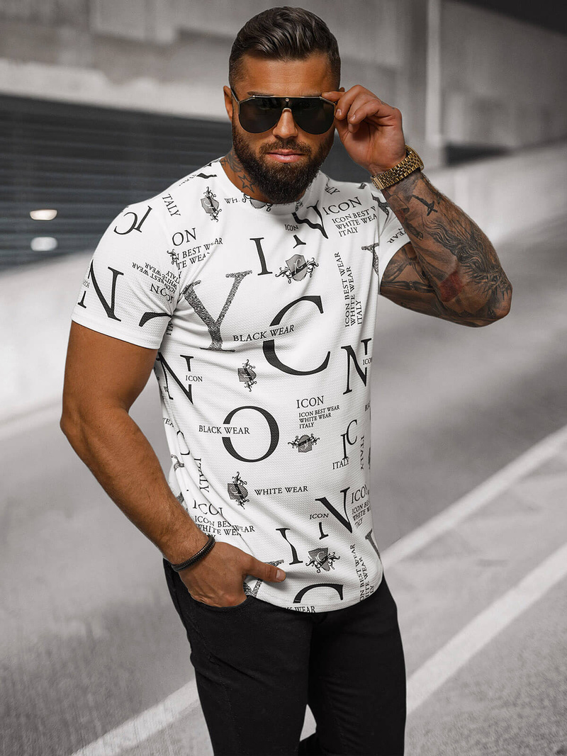 Pánske Tričko Biele OZONEE O/T6482