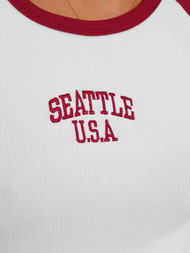 Dámske Tričko Bielo-Červené OZONEE JS/R61627