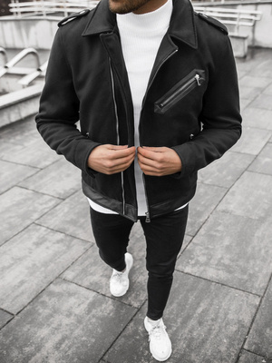 Pánska Bunda Čierna OZONEE JS/M15501