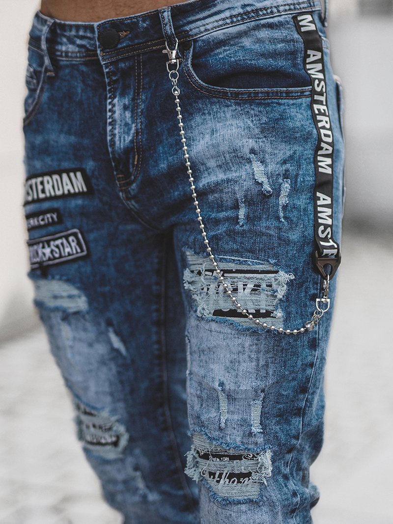 Pánske Rifle Modré OZONEE O/E7752B