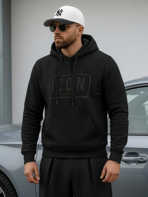 Pánska Mikina Čierna OZONEE JS/8B1975/3