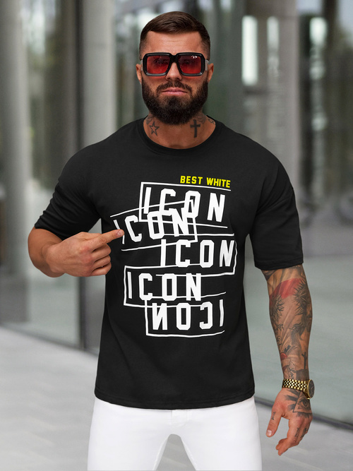 Pánske Tričko Čierne OZONEE JS/8B1366/3