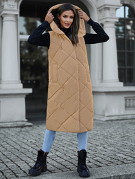 Dámska vesta camelová OZONEE JS/5M3165/84Z