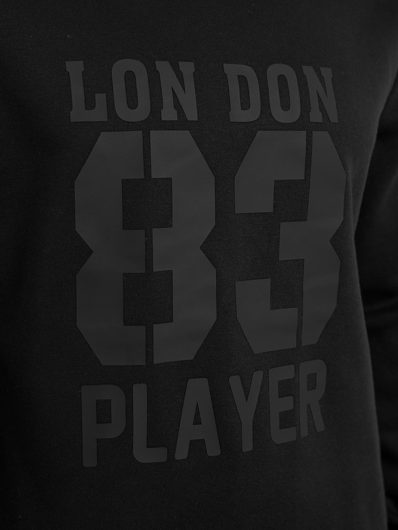 Pánska Mikina Čierna OZONEE JS/8B1976/3