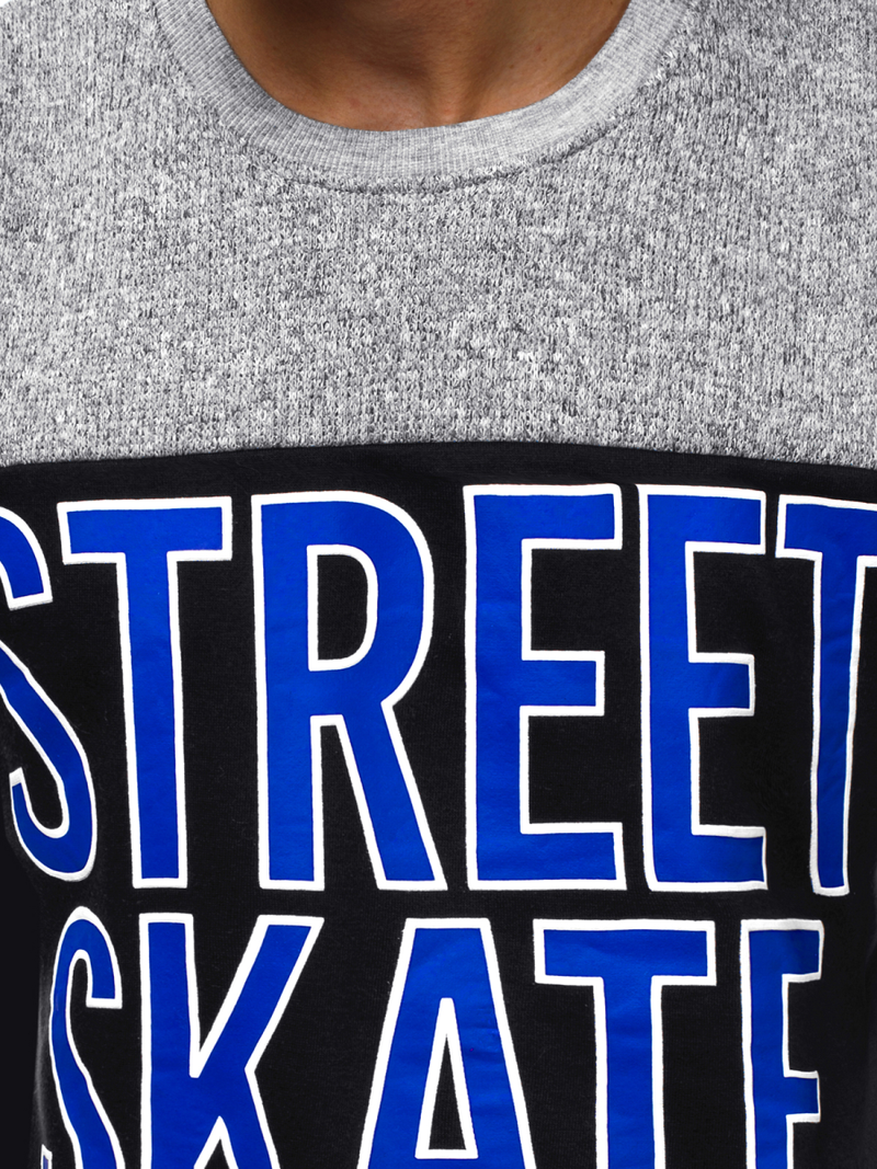 Pánska Mikina Sivá OZONEE JS/KS1901Z