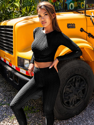 Dámska dvojdielna tepláková súprava Čierna OZONEE O/22060Z