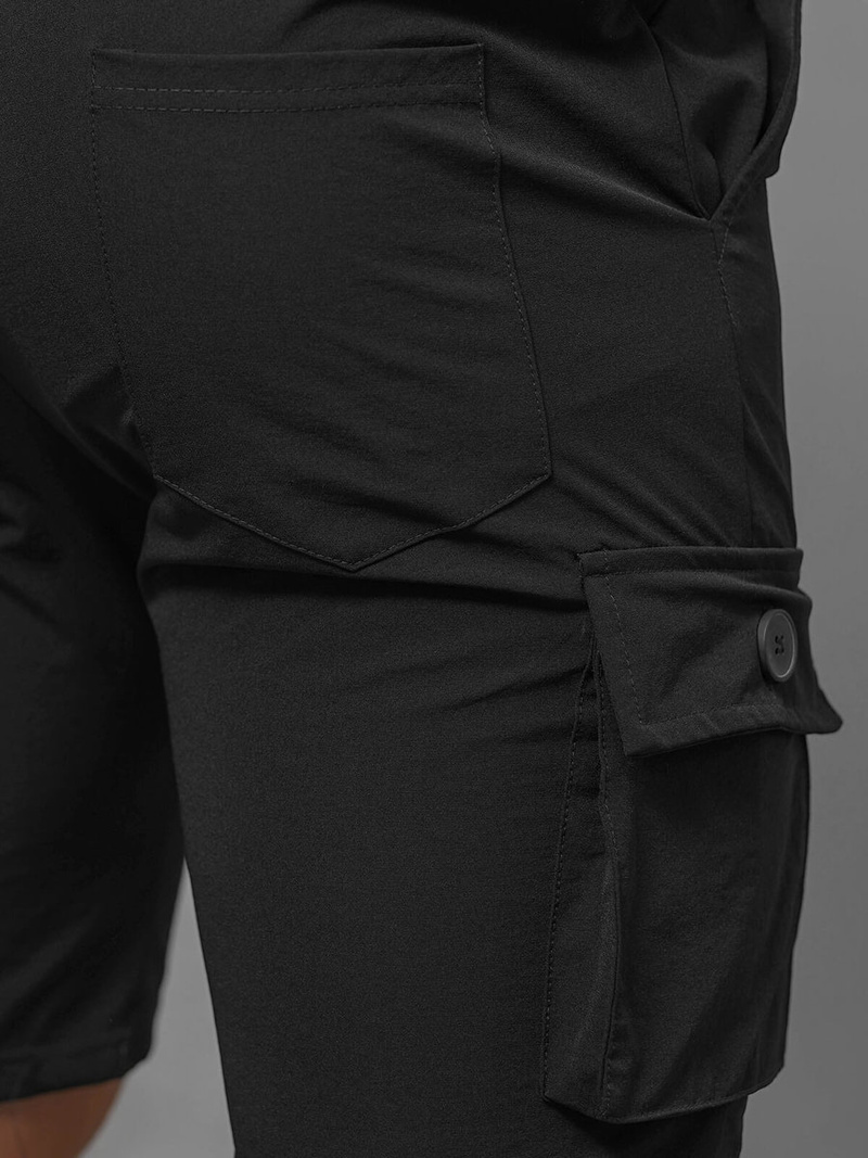 Pánske Chino Kraťasy Čierne OZONEE T/DC469Z