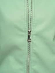 Dámska Kožená Bunda Mentolová OZONEE O/G116Z