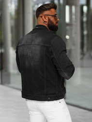 Pánska Riflová Bunda Čierna OZONEE NB/MJ514N