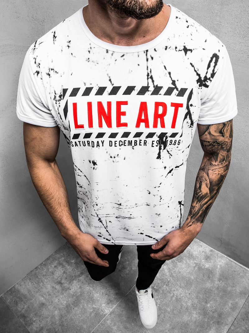 Pánske Tričko Biele OZONEE JS/KS2029Z