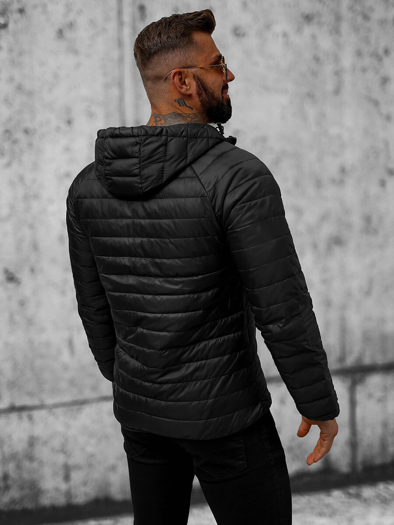 Pánska Bunda Čierna OZONEE JS/HM112/1Z