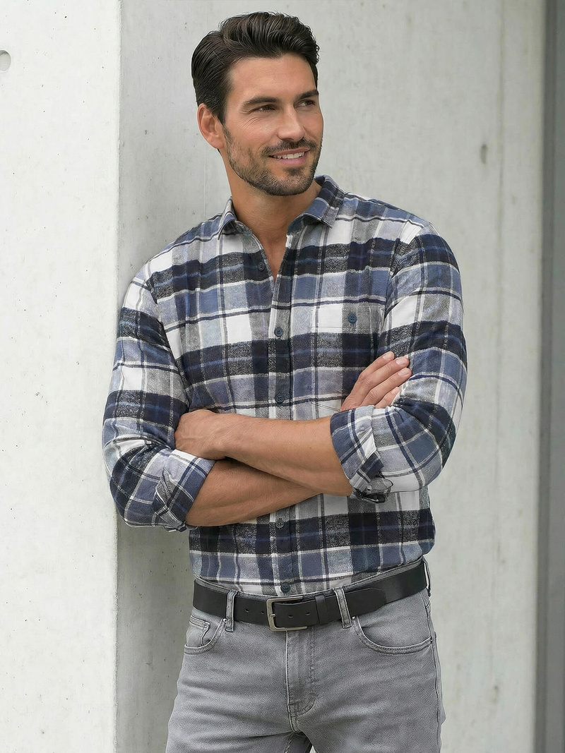 Pánska Košeľa Námornícka Modré OZONEE V/V175Z