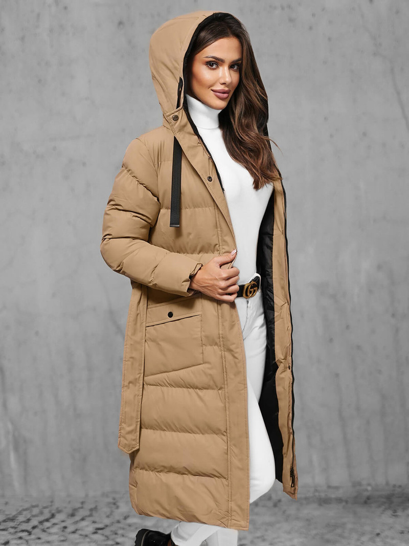 Dámska bunda camelová OZONEE JS/5M3178/84