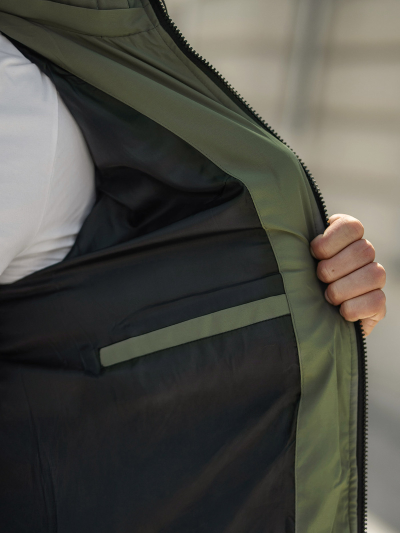 Pánska Zimná Bunda Čierno-Zelená OZONEE JS/31M5083/136