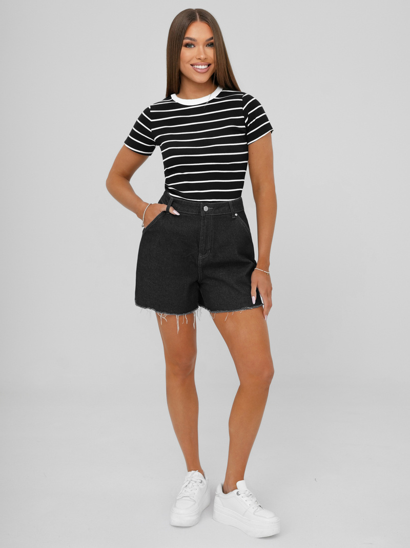 Dámske Tričko Čierne OZONEE JS/96T659/3