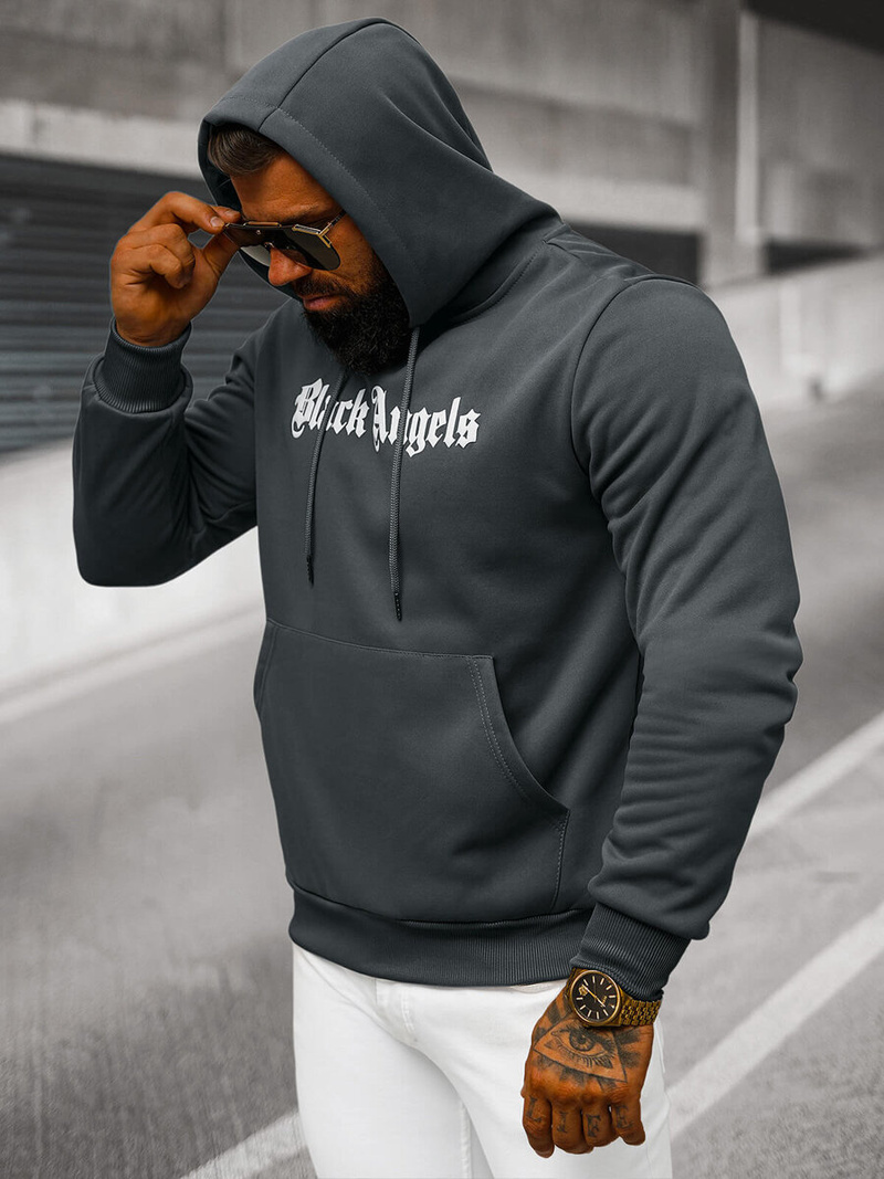 Pánska Mikina Grafitová OZONEE JS/27B6509/5