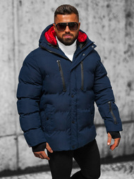 Pánska Bunda Námornícka Modrá OZONEE JS/5M771/215