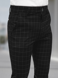 Pánske Chino Nohavice Čierne OZONEE DJ/5515