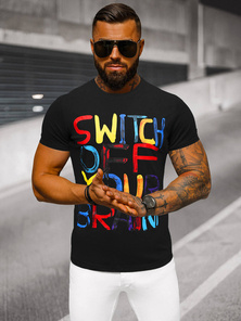 Pánske Tričko Čierne OZONEE O/T125/3Z