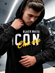 Pánska Mikina Čierna OZONEE JS/8B1736/3