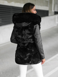 Dámska bunda čierna OZONEE JS/11Z8090Z