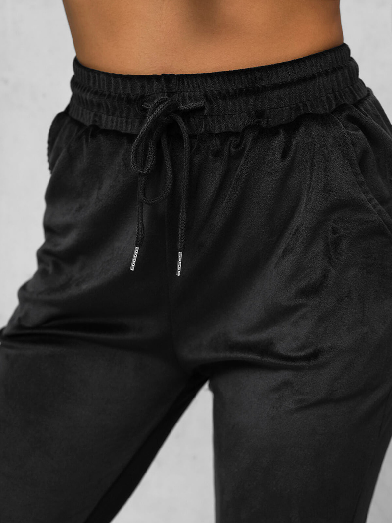 Dámska Velúrová Tepláková Súprava Čierny OZONEE JS/35C1612/3