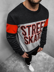 Pánska Mikina Čierna OZONEE JS/KS1901Z