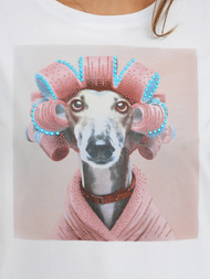 Dámske Tričko Bielo-Ružové OZONEE JS/YJ77726