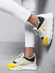 Dámske sneakersy bielo-žlté OZONEE G/2021