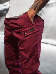 Pánske jogger nohavice Bordové OZONEE O/11103