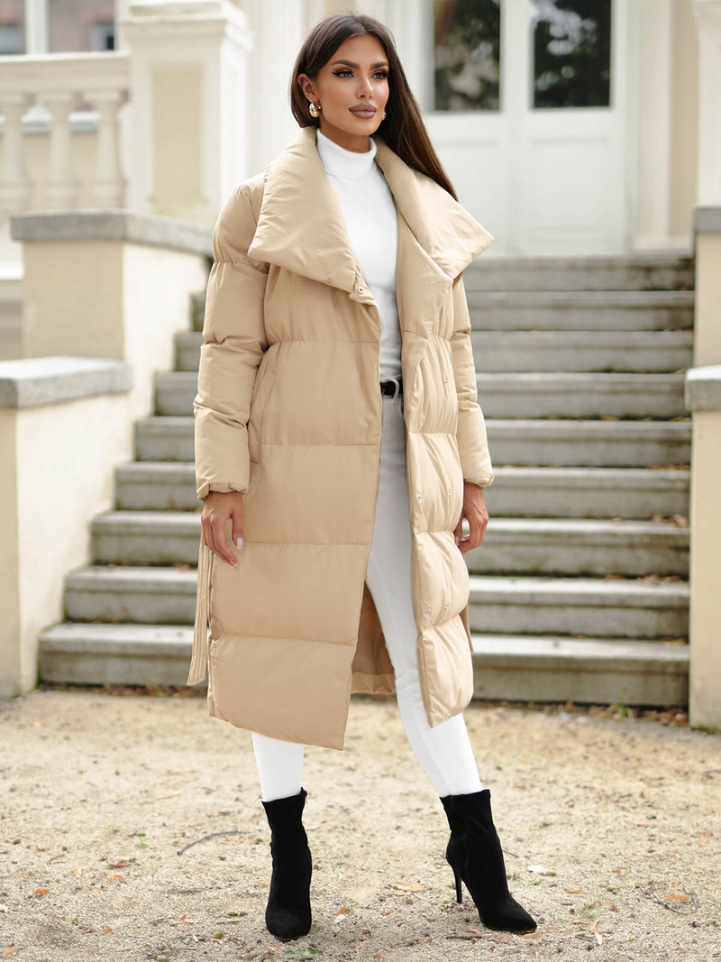 Dámska bunda béžová OZONEE JS/M737/62Z