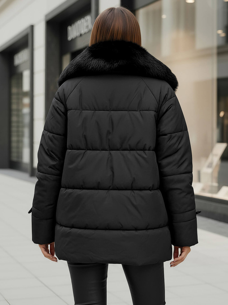 Dámska bunda čierna OZONEE JS/16M9185/392Z