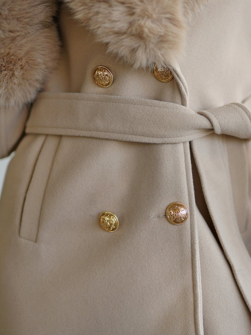 Dámsky kabát ecru OZONEE JS/61M8509/280