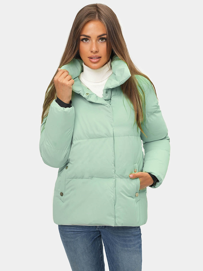 Dámska zimná bunda mentolová OZONEE JS/M23062/236