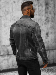 Pánska Riflová Bunda Čierna OZONEE NB/MJ504NZ