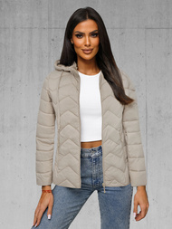 Dámska Bunda Béžová OZONEE JS/16M9232/62
