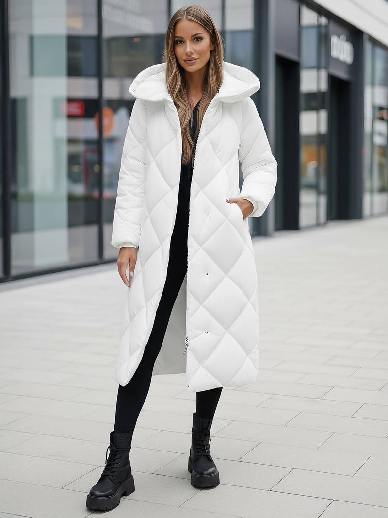 Dámska bunda biela OZONEE JS/5M3173/281Z