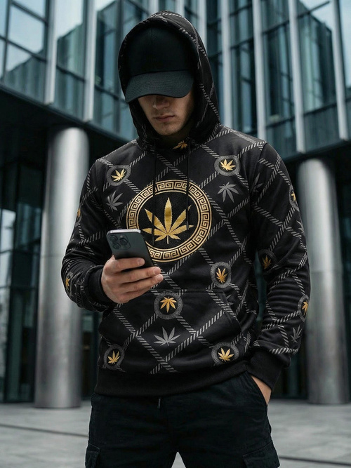 Pánska Mikina Čierna OZONEE O/B267Z