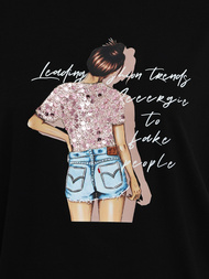 Dámske Tričko Čierne OZONEE JS/95T2573/3