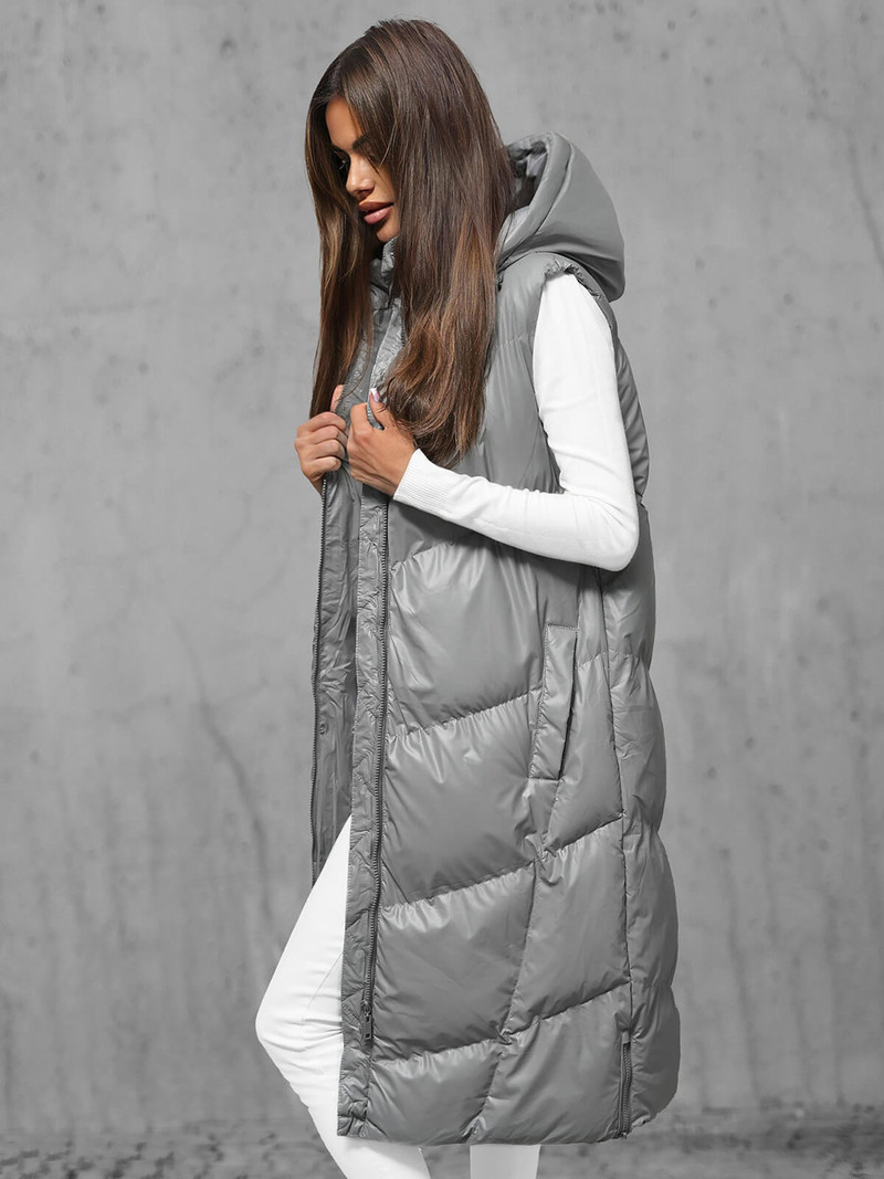 Dámska Vesta Sivé OZONEE JS/5M3183/105