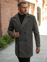 Pánsky kabát grafitový OZONEE JS/11Z8269