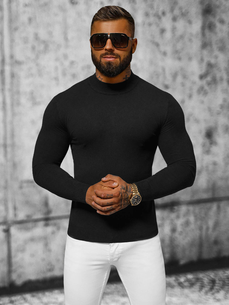 Pánsky Sveter Čierny OZONEE NB/MMB603/4Z