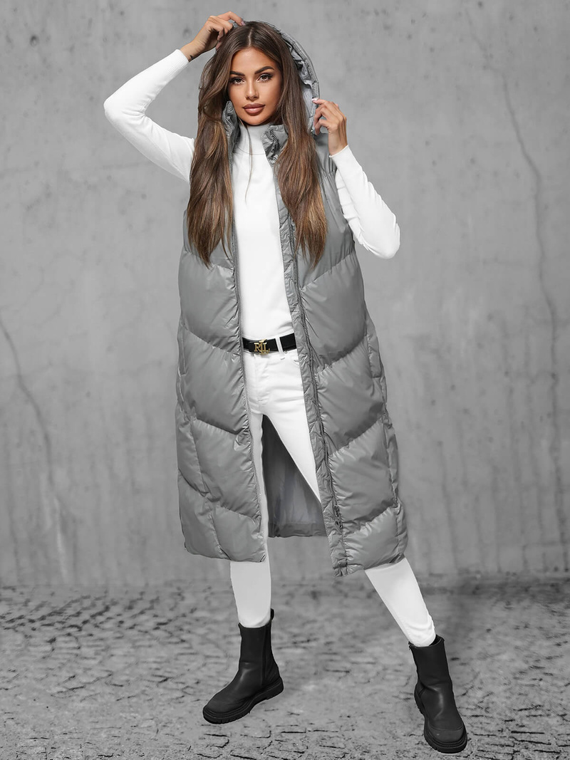 Dámska Vesta Sivé OZONEE JS/5M3183/105